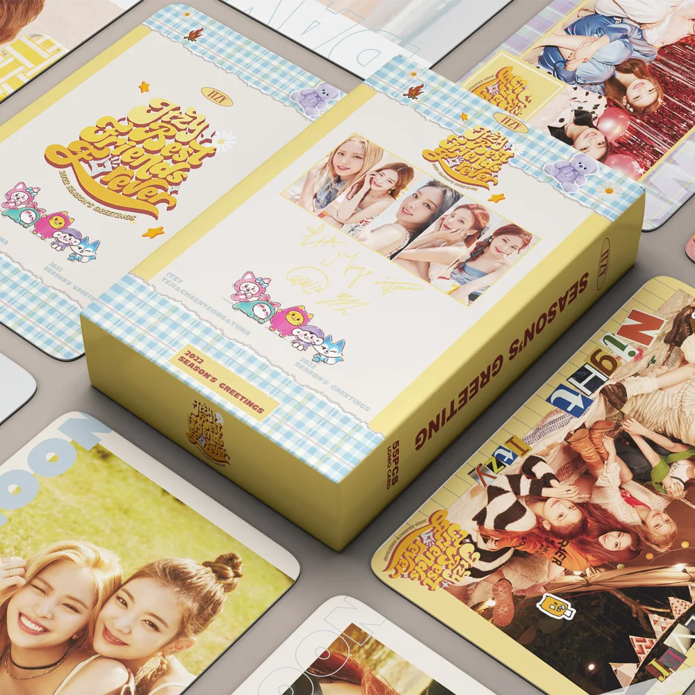 Kpop ITZY Photocards 2022 season's greetings LOMO card korean girls idol photocards