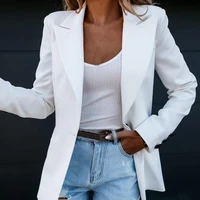 elegant slim long sleeve business fashion 2022 blazer woman jacket autumn winter single button lapel suit jacket outerwear