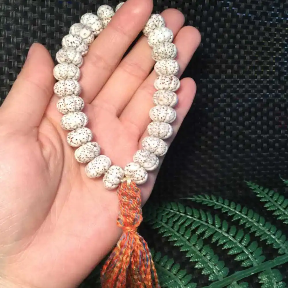 

12MM Pumpkin beads Rudraksha Cuff Mala Buddha Lucky Bracelet Energy Restore Practice spread Yoga Dark Matter Pray Chain