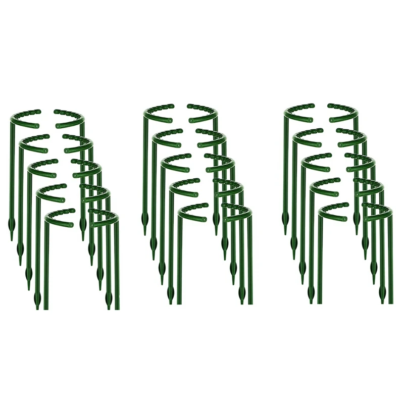 

54 Pieces Plant Support Flower Support Stake Half Round Plant Support Ring Plant Cage Holder Flower Pot Climbing Trellis