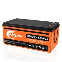 lifepo4 12v 300ah deep cycle lithium ion battery pack for power tool ups solar street light