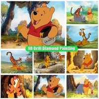 disney diy ab diamond painting cartoon winnie the pooh bambi tigger dumbo diamond embroidery mosaic cross stitch home decor ll44