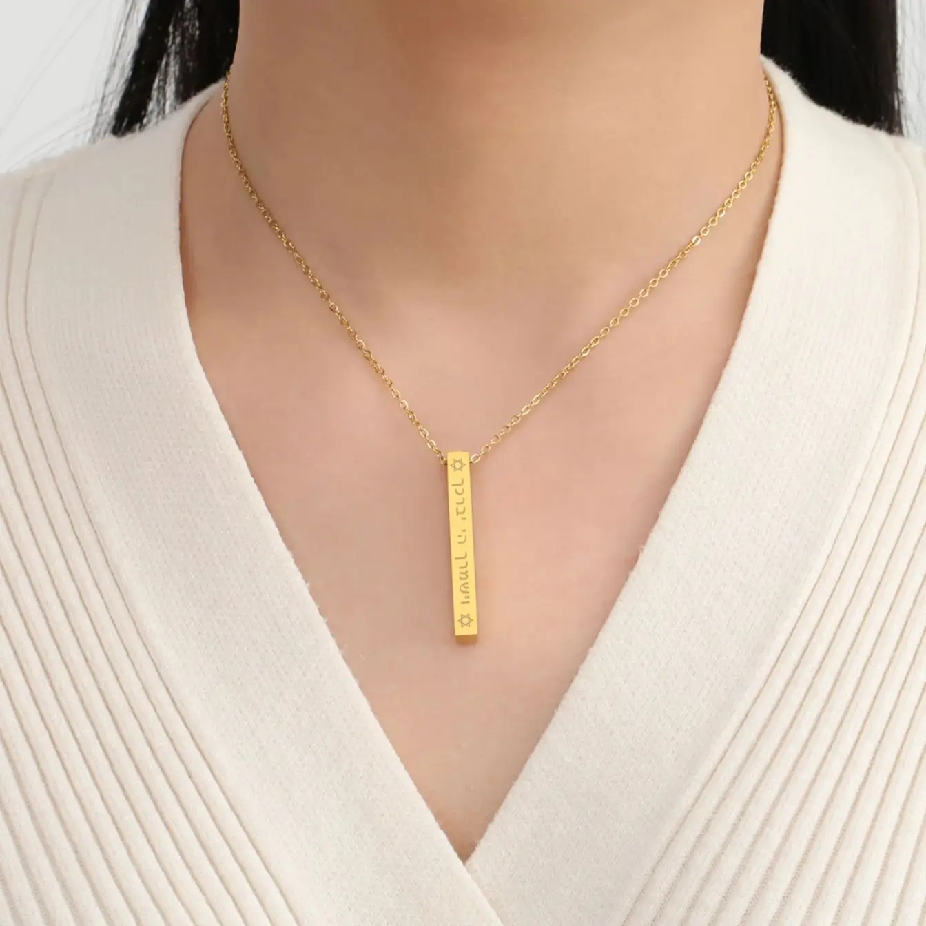 LIKGREAT иврит библейское благословение звезда Давида кулон ожерелье из нержавеющей