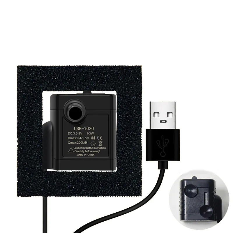 Водяной насос с USB погружной мини-помпа бесщеточным двигателем низким уровнем
