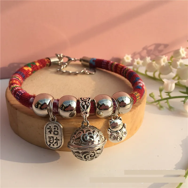 

Adjustable Pet Bell Collars Ethnic Style Crafts Cat Decorations Puppy Collars for Teddy Chihuahua Yorkie Jewelry Pet Accessories