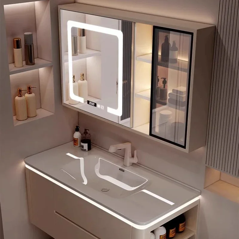 Шкаф для ванной комнаты шкафчик хранения ручные инструменты белая мебель