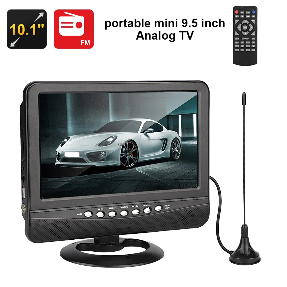 

9.5 inch Portable Car Radio Multimedia Player 16:9 3D DVD TV Home Analog Video Car Wide Angle LCD Screen Players