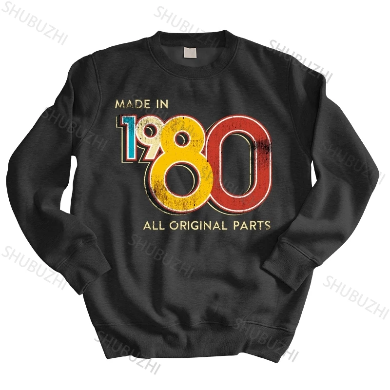 

Men sweatshirt spring Vintage Made In 1980 hoodies MenCotton 41th Birthday thin autumn 41 Years Old thin hoody thin style