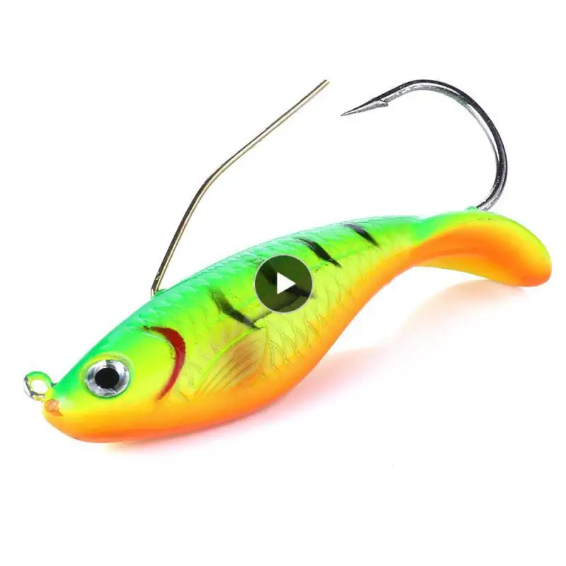 

Anti-hanging Bottom Fishing Lure Nickel Simulation Fishing Tackle Fishing Gear Wobblers Luya Bait Flexible Fake Bait Single Hook