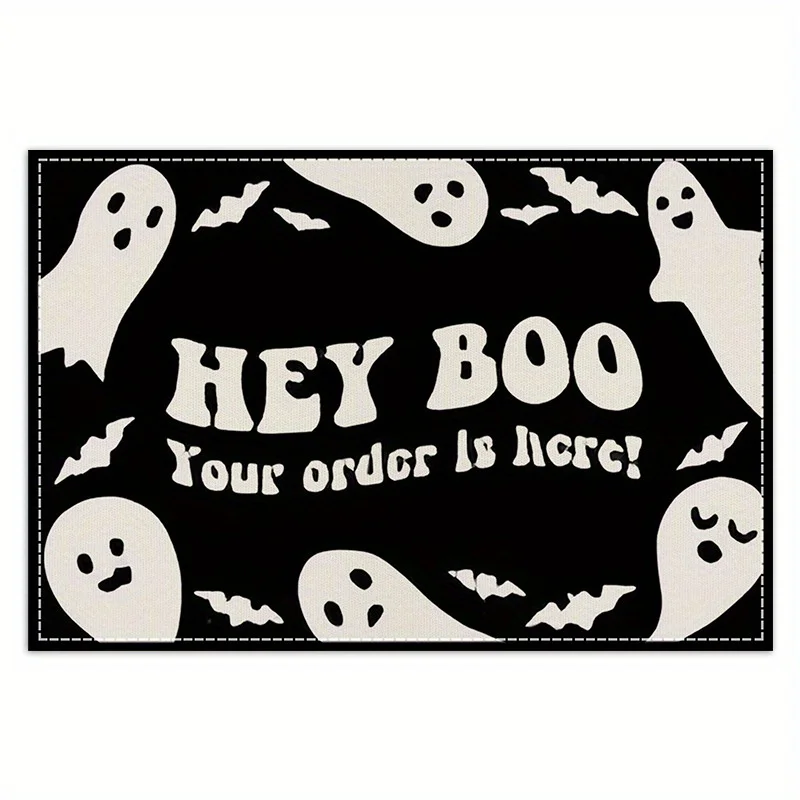 4 шт. термостойкий настольный коврик с принтом в виде черепа и надписи на хэллоуин