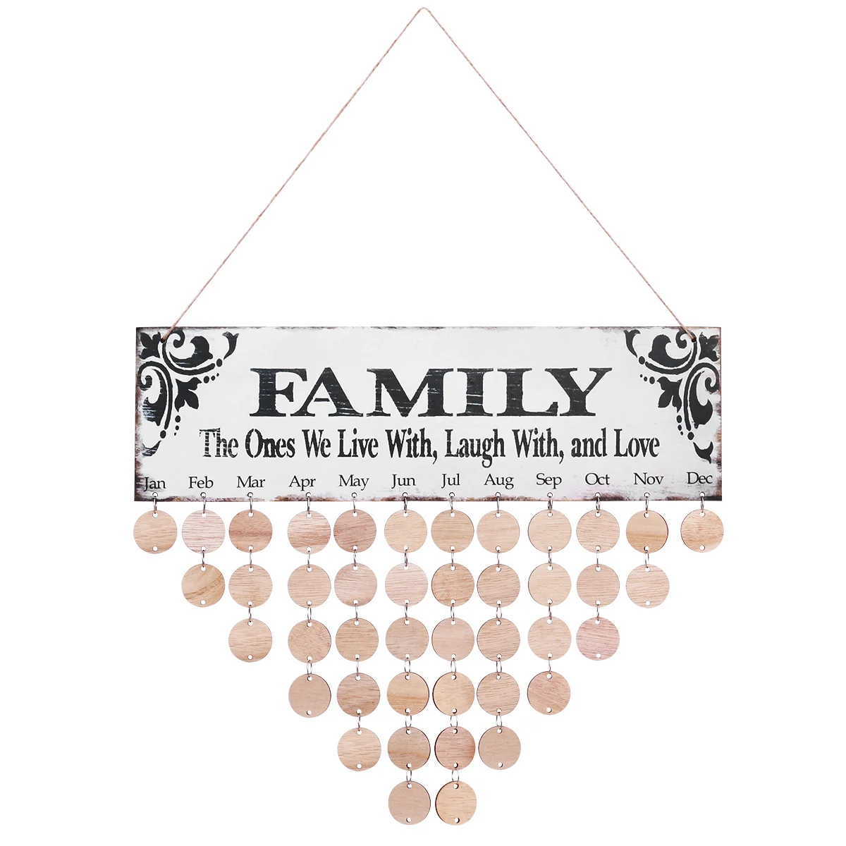 

Wooden Calendar Wall Hanging Family Decor Plaque Family Calendar Wall Calendar Home Decor Birthday Reminder