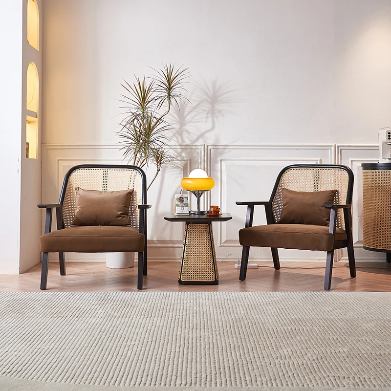 

Современный антиквариат, стулья для гостиной, винтажный ротанговый креативный стул в скандинавском стиле, стулья для гостиной, мебель для взрослых