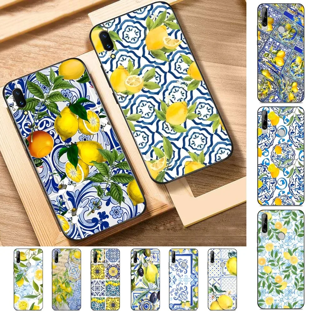 

Mediterranean Lemon Phone Case For Huawei Y9 6 7 5 Prime Enjoy 7s 7 8 plus 7a 9e 9plus 8E Lite Psmart Shell