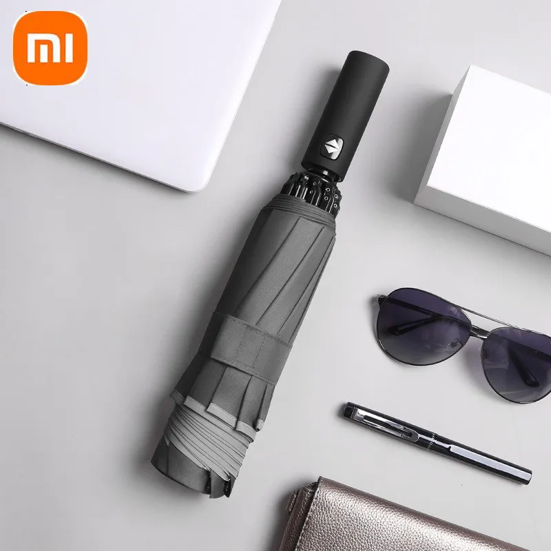 Автоматический складной зонт Xiaomi отражающий от солнца и дождя алюминиевый