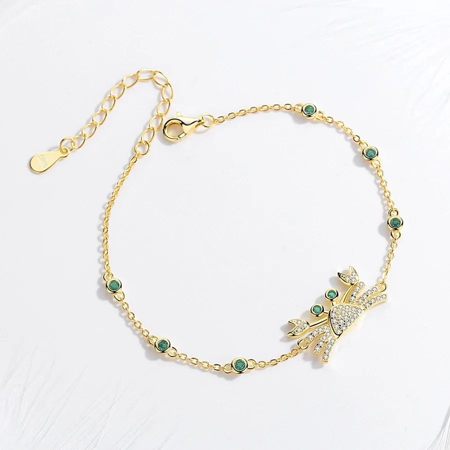 TONGHZE браслеты с крабовым омаром для женщин стерлинговое серебро 925 пробы