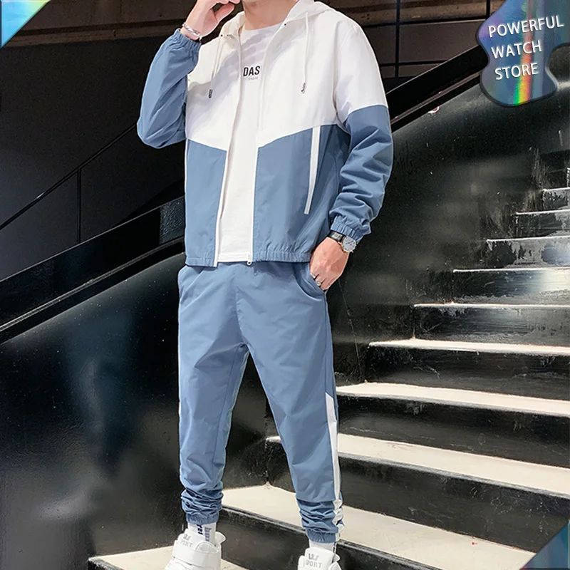 

Men Tracksuit Casual Set 2022 Korean Style 2 Piece Sets Clothes Men Joggers Streetwear Fashion Fitness Spring autumn Male Suits