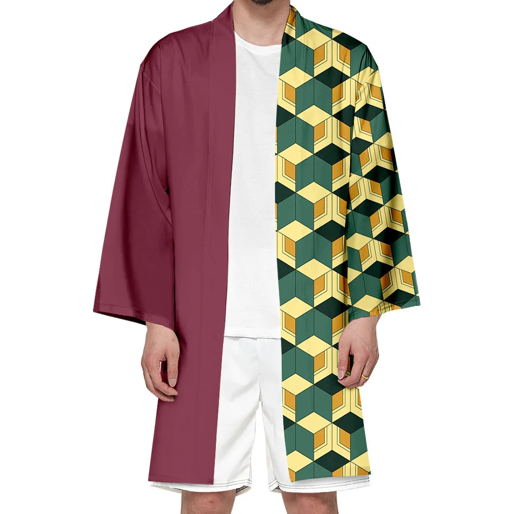 

2023 new fashion trend Riman cospaly Ghost Slayer Blade long long-sleeved kimono cardigan jacket men and women can wear