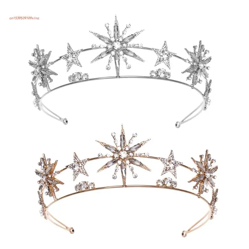 

Crystal Headband Bridal Vintage Hairband Gorgeous Baroque Hairband Bride Bachelorette Party Glistening Star