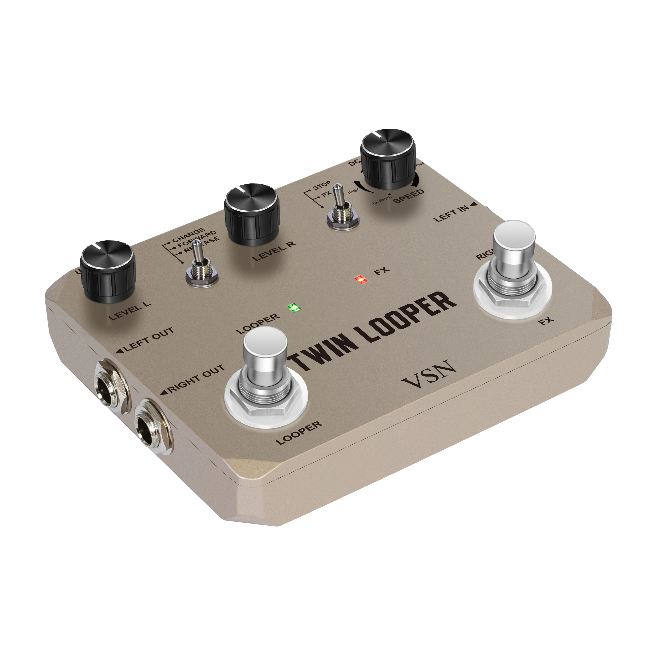 VSN LTL-02 Улучшенные педали Twin Looper для электрогитары с функцией 10-минутного лупинга без ограничений отмены/повтора 11 типов