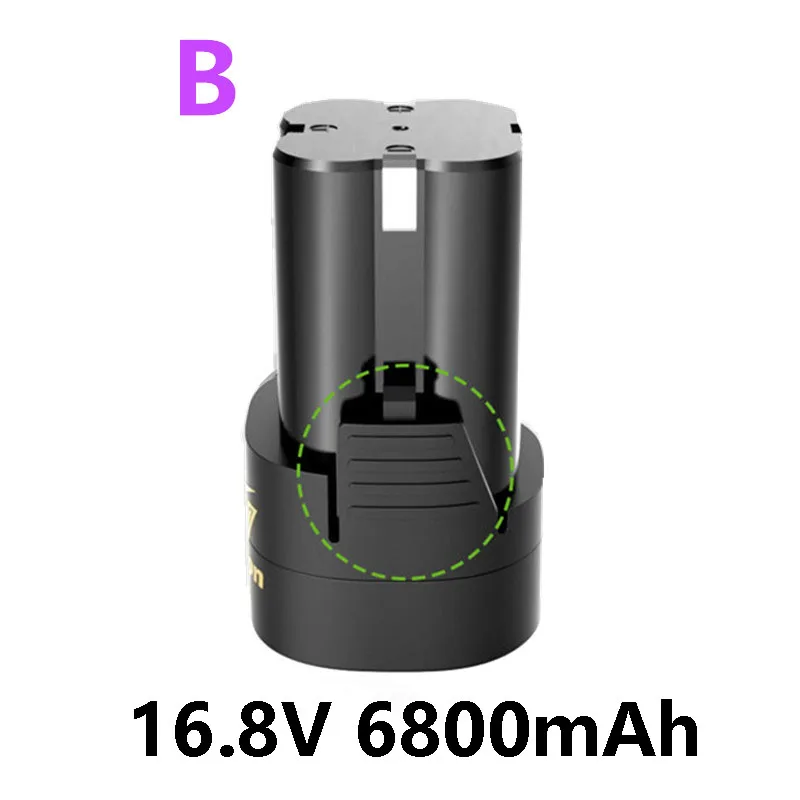 

Batería de litio de 16,8 V y 6800mAh+18650 herramientas eléctricas de iones de litio, accesorios para destornillador inalámbrico