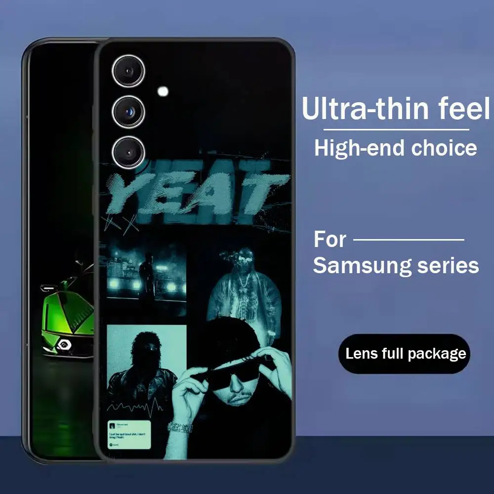 Фото Модный чехол для телефона Singer Trendy Yeat Lyfestyle, черный, силиконовый, мягкий, для Samsung Galaxy A73, A72, A71, A70, A53, A52, A51 №5