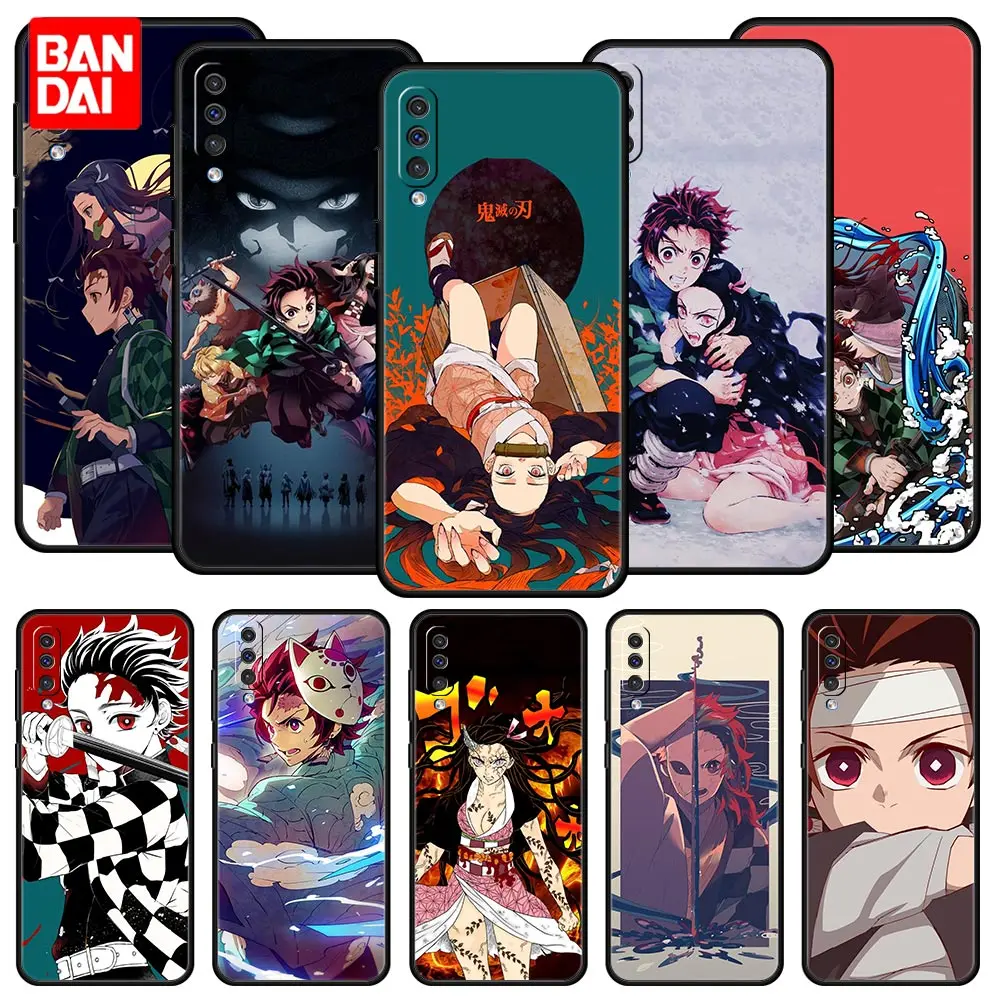 

Japan Demon Slayer Cute Case for Samsung Galaxy A03 A13 A31 A50 A51 A52 A30 A70 A71 A32 Note 20 Ultra 5G Silicone Black Cover