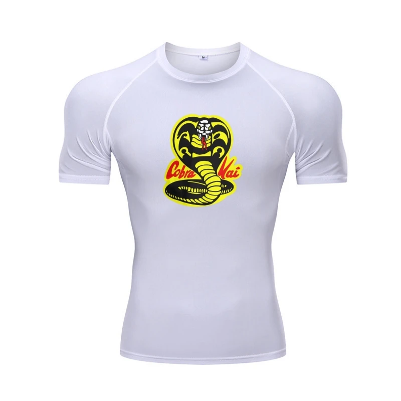 

Винтажная Мужская футболка с коротким рукавом, круглым вырезом и принтом кобры Кай