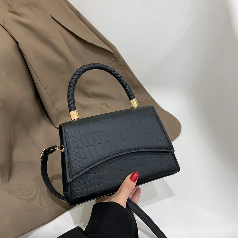 

Solid Pu Leather Shoulder Bag Fashion Designer Handbags Top Handle Bags For Women Casual 2023 Bags