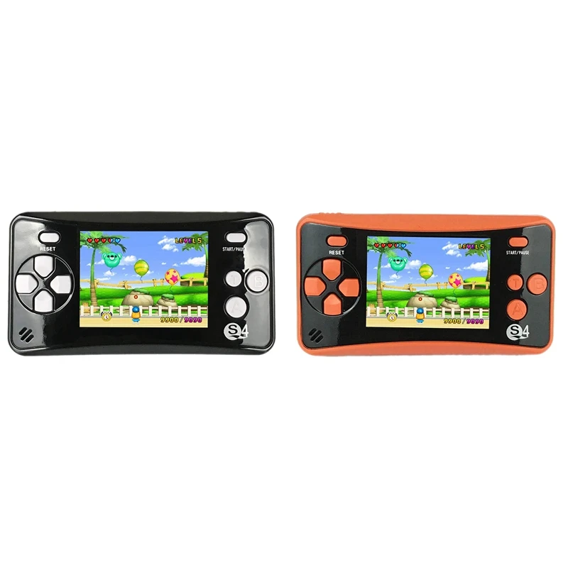 

Top Deals 2 Pcs Handheld Game Console For Children, Arcade System Game Consoles Video Game Player Birthday Gift Black & Orange