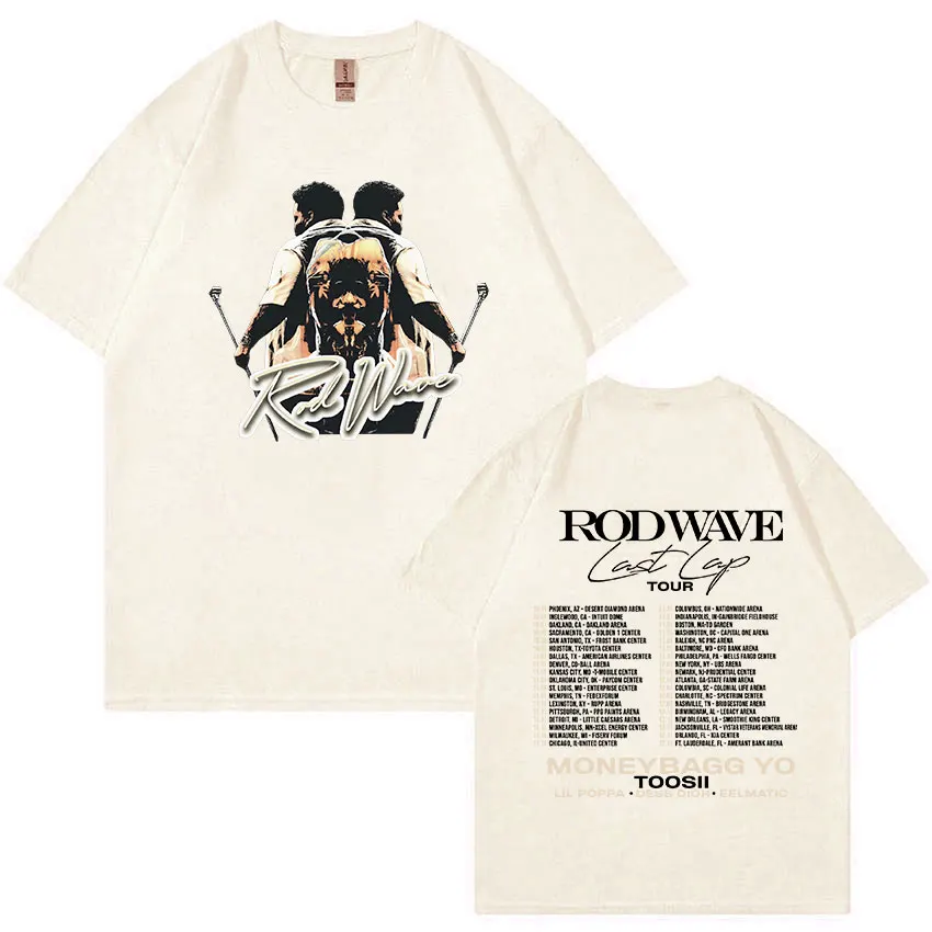 Рэпер Rod Wave Last Lap Tour 2024 новая футболка мужская винтажная модная в стиле хип-хоп