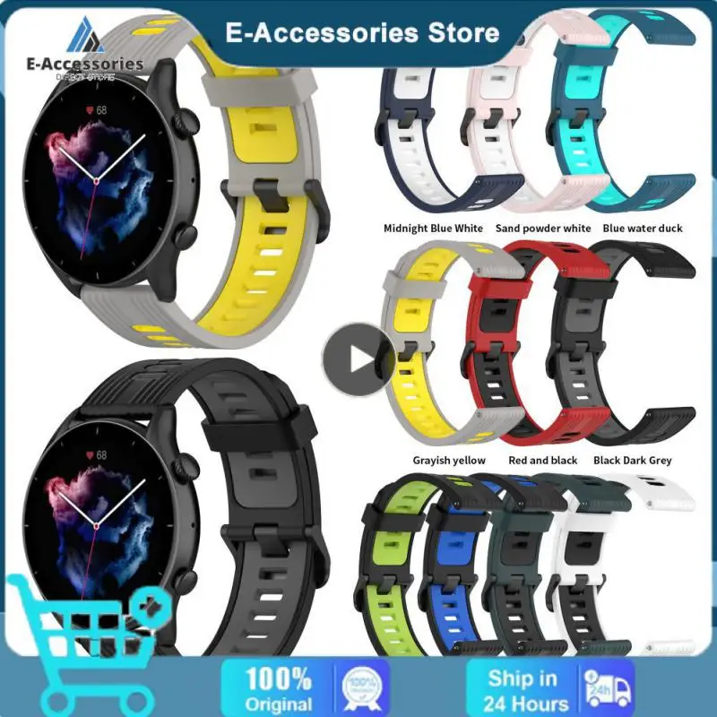 

22mm Curved Strap Adjustable Replacement Strap For Amazfit Gtr4/gts4/gtr3 Sports Wrist Strap Watchband Watch Accessories Soft
