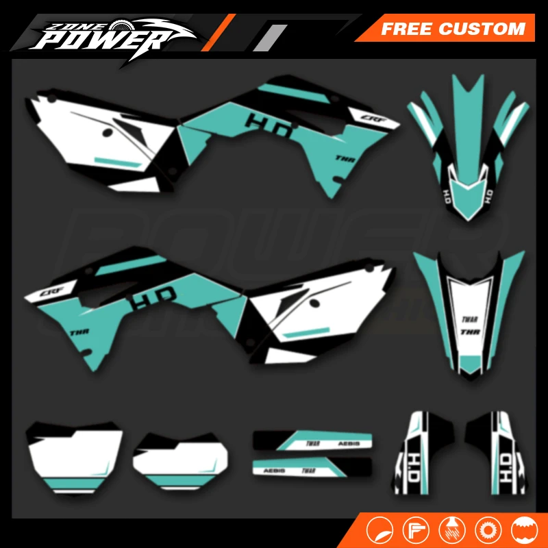 Наборы наклеек с графическими наклейками для мотоцикла Powerzone Honda CRF250RX 2018-2021 CRF450RX