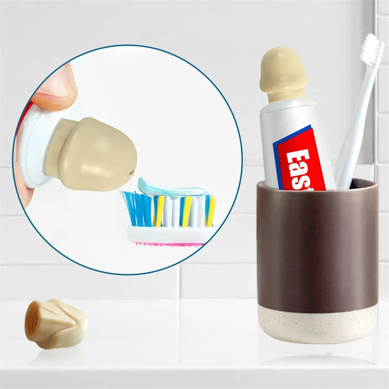 

Силиконовая Самоуплотняющаяся зубная паста, выдавливатель для зубной пасты, диспенсер для насоса зубной пасты, забавный гаджет для ванной ...