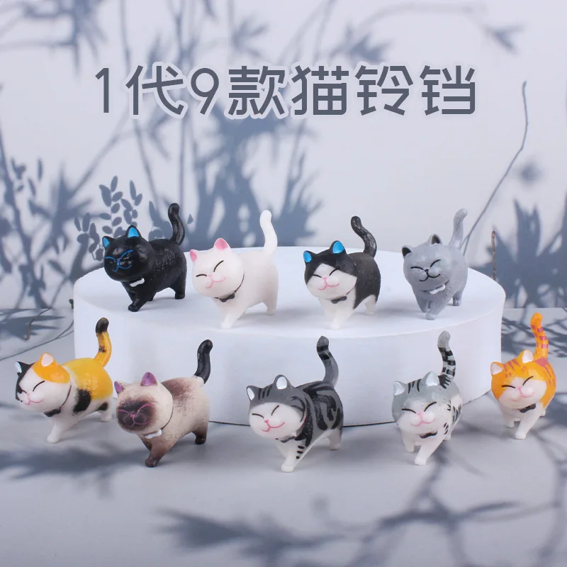 

9Pcs/Set Cute Cat Ornaments Kawaii Bell kitten Fairy Garden Figurines Accessories Home Decoration Desktop Model Birthday Gifts