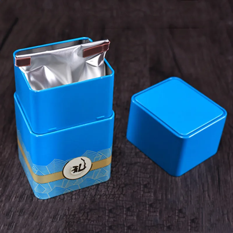 

Mini Tea Box Storage Containers Tea Coffee Tins Flowers Pattern Food Storage Box for Herb Candy Chocolate Sugar Spices Candle