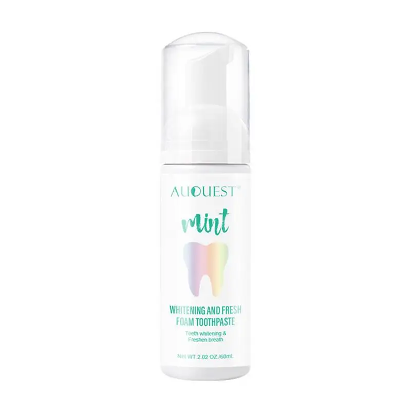 

60ml Mint Mousse Foam Toothpaste Teeth Whitening Stain Removal Mouth Breathing Freshener Tooth Cleaning Care Toothpaste