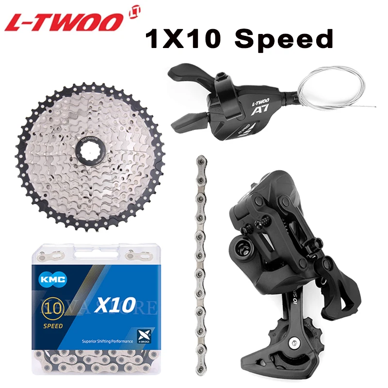 

LTWOO A7 1x10 S Groupset Shifter + Rear Derailleur 10V 36/40/42/46/50T SUNSHINE Cassette KMC X10 HG95 Chain For SHIMANO M6100