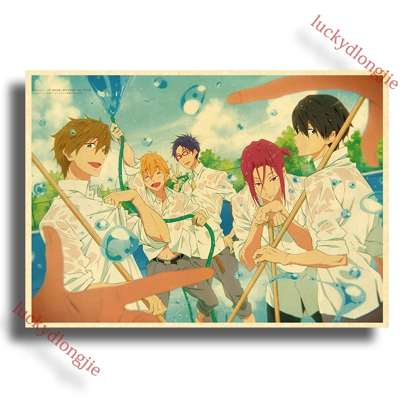 

luckydlongjie Аниме плакат на крафтовой бумаге