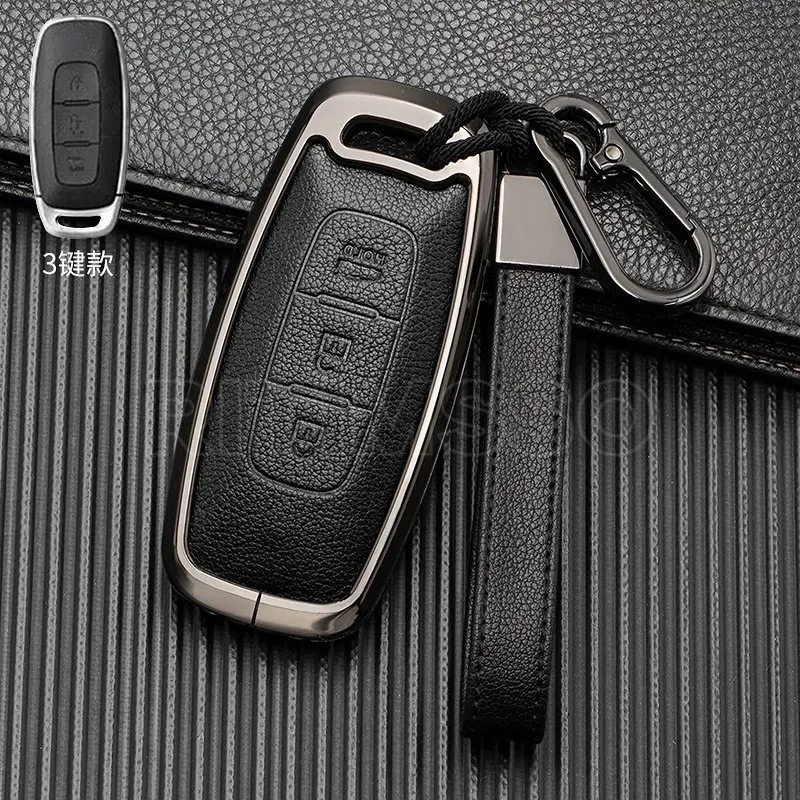 

Zinc Alloy+leather Car Remote Key Fob Case Cover for Nissan Qashqai Altima Ariya 2022 Original Remote Control Key Shell