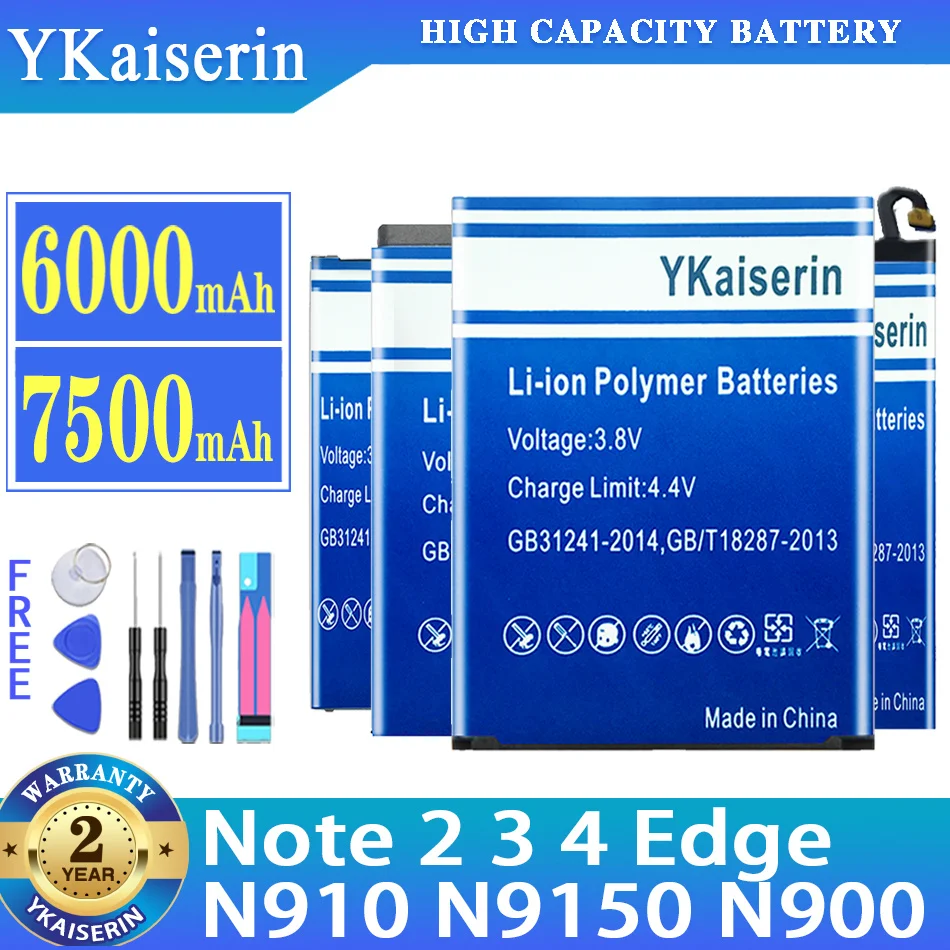 Battery for Samsung GALAXY Note 2 3 4 Edge N9150 4 Note4 N910 N910X SM-N915 Note 2 N7100 T889 Note3 N9000 N9005 N900 Batterij