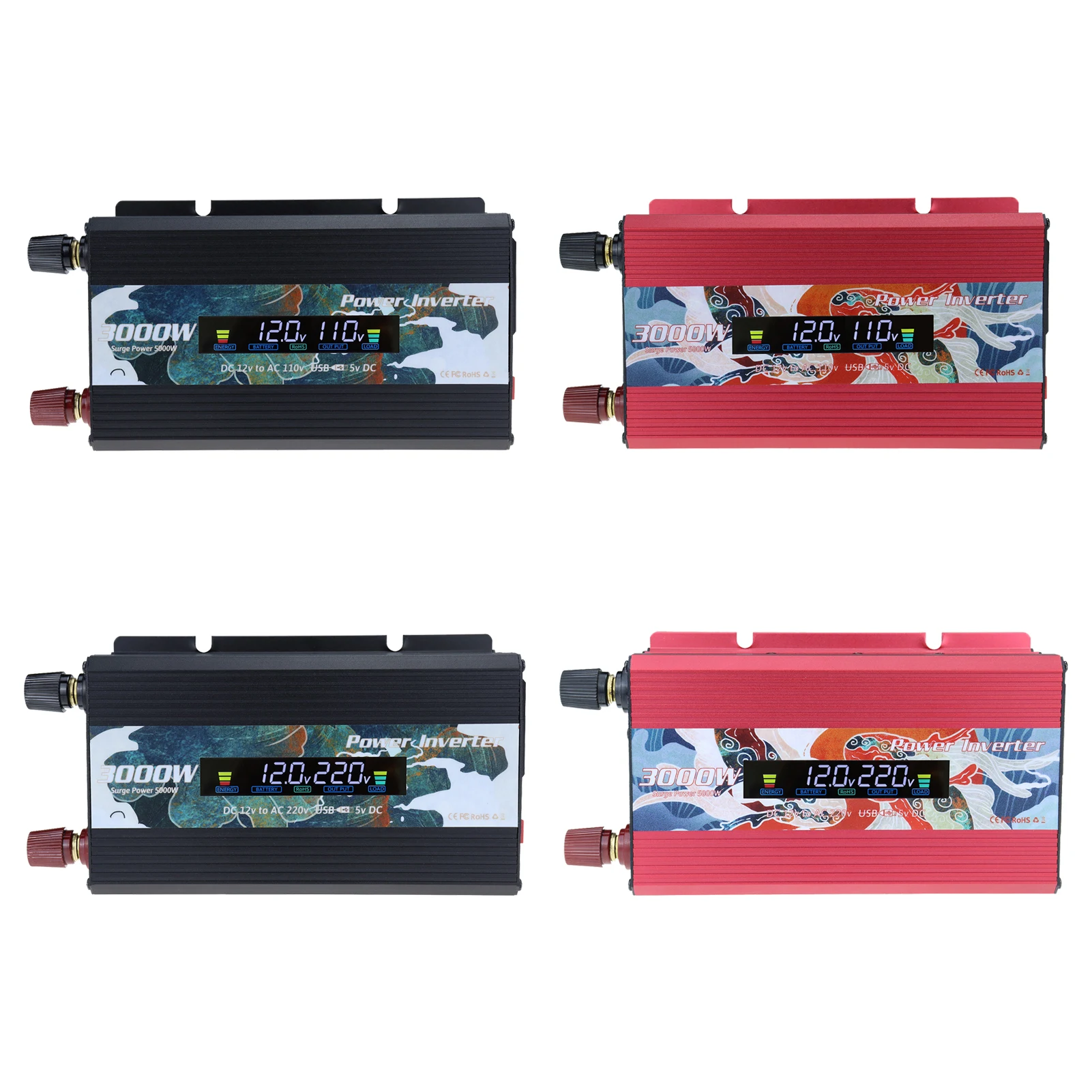 

Modified Sine Waves Inverter DC12V To AC110V 5000W Voltage Power Converter Solar Adapter Universal Home Car Inverter Tools