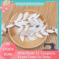 1 yards leaf cotton embroidered leaves sewing furnishing garment accessories diy handmade craft materials drop shipping