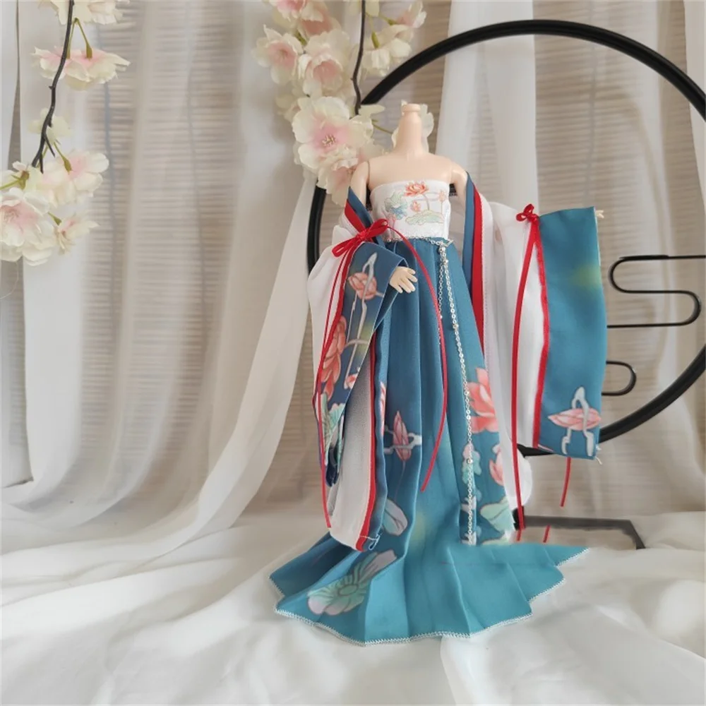 

Customize Long Dress 1/6 Female Tradition Hanfu Long Dress Chinese Ancient Anime Clothing Suit for 12inch Action Figure Toys