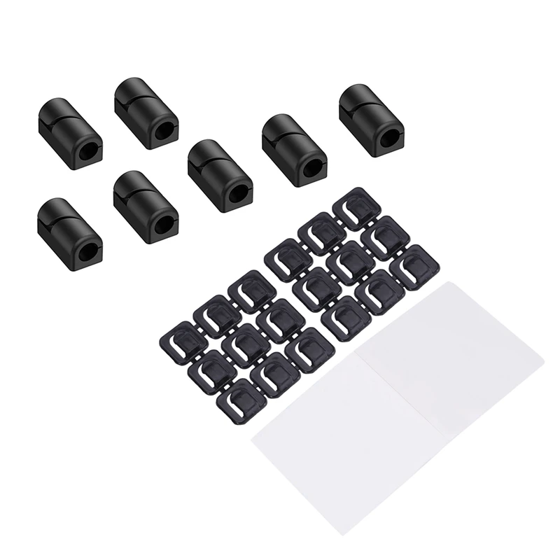 

18 Pcs Line Cord Wire Line Organizer Clips Fixer & 20 Pcs Cable Holder Clips, Cable Management Cord Organizer Clips