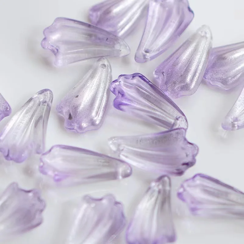 20pcs The First Mock Examination Seven Color Pansy Czech Colored Glass Petal New Seven Multi-function Petal Diy Accessories