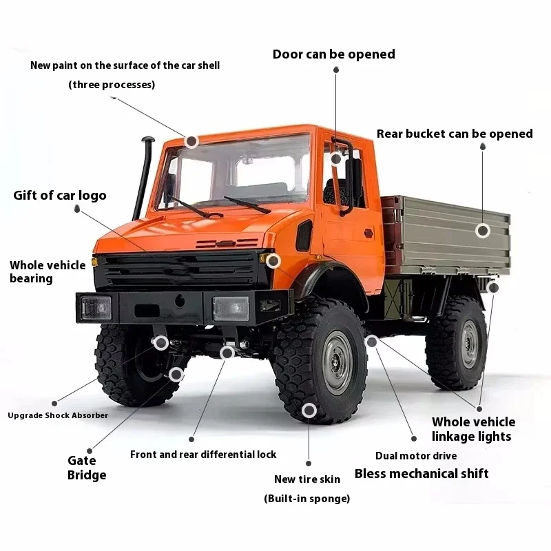 1: 12-точечная имитация Ld1201 Unimog радиоуправляемая модель автомобиля блокировка