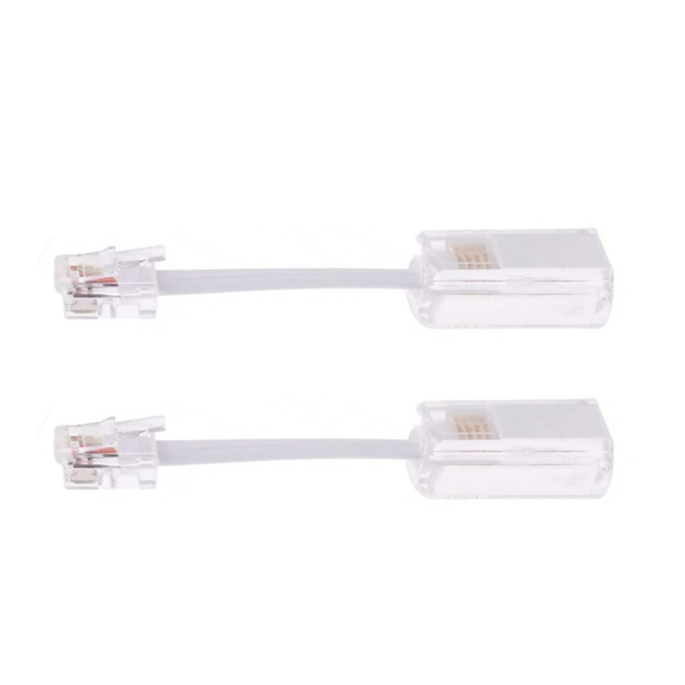 2pcs Anti Winding Handset Coil 360 Degree Rotating Swivel Connector Office Telephone Cable Detangler Landline Handle Extended