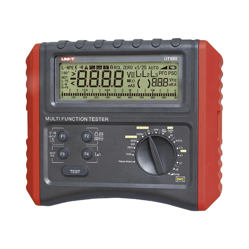 

UNI-T UT595 RCD Phase Consequence Loop/Line Impedance Insulation Resistance Earthing Continuity Multifunction Meter Tester