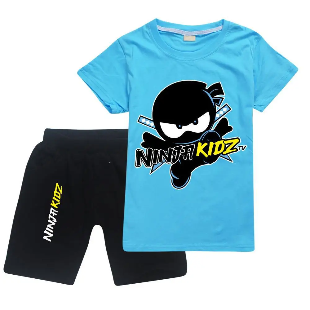 Детский костюм NINJA KIDZ, футболка с короткими рукавами для мальчиков и девочек + шорты, комплект из 2 предметов (art.: 3920cf2afde10) - 3920cf2afde10