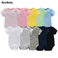 baby girls 3 pack bodysuits clothes for newborn 0 24m boys infant rompers new bebe kids summer short sleeve organic onesies